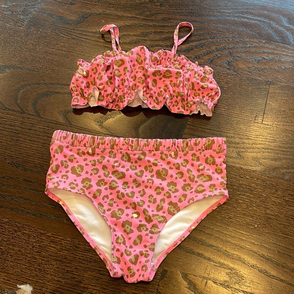 Girls leopard print pink bikini size 10 - Picture 1 of 3
